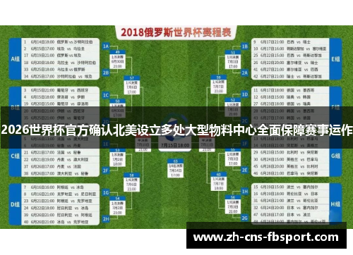 2026世界杯官方确认北美设立多处大型物料中心全面保障赛事运作 2026世界杯官方确认北美设立多处大型物料中心全面保障赛事运作